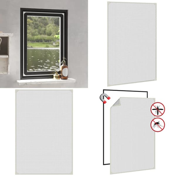 Magnetisk insektnet til vinduer 80x120 cm hvid - Insektnet - Magnetisk Insektnet - Home & Living