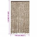 Miniatyrbild 6 av 7: vidaXL Insektsgardin beige och brun 118x220 cm chenille