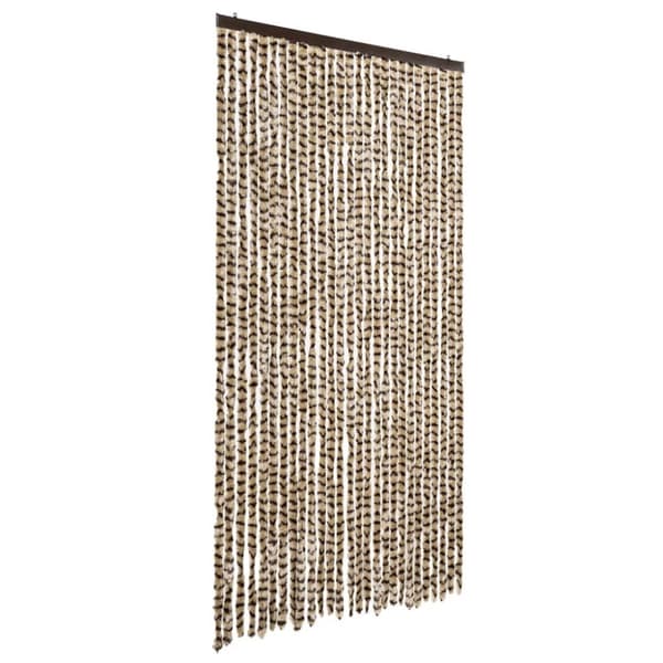 vidaXL Insektsgardin beige och brun 118x220 cm chenille
