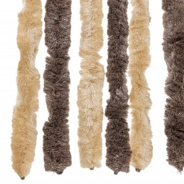vidaXL Insektsgardin mörkbrun och beige 118x220 cm chenille