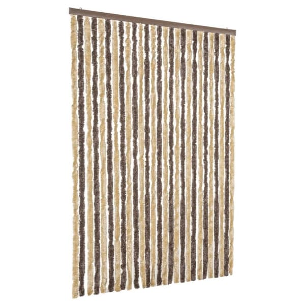 vidaXL Insektsgardin mörkbrun och beige 118x220 cm chenille
