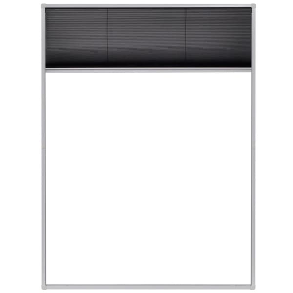 plisseret insektnet til vinduer aluminium 60 x 80 cm