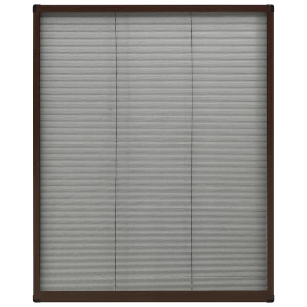 Laskostettu hyönteisverkko ikkunaan 60x80 cm alumiini ruskea