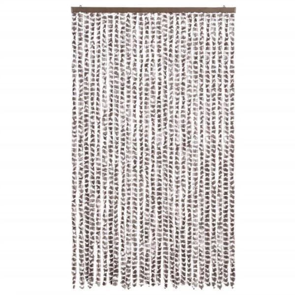 vidaXL Insektsgardin taupe och vit 118x220 cm chenille