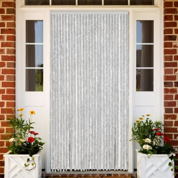 vidaXL Fluegardin grå 118x220 cm chenille