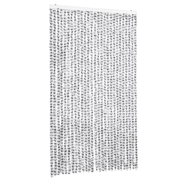 vidaXL Insektsgardin ljusgrå och mörkgrå 118x220 cm chenille