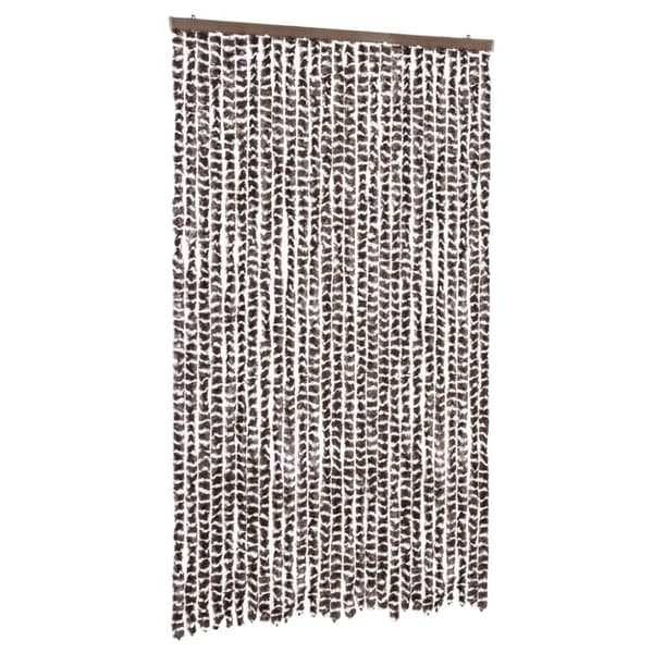 vidaXL Insektsgardin brun och vit 118x220 cm chenille