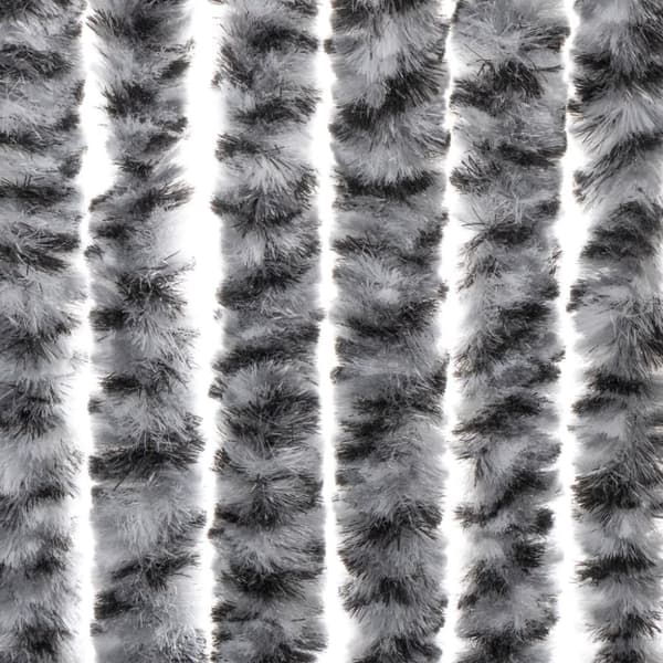 vidaXL Insektsgardin grå och svart och vit 118x220 cm chenille
