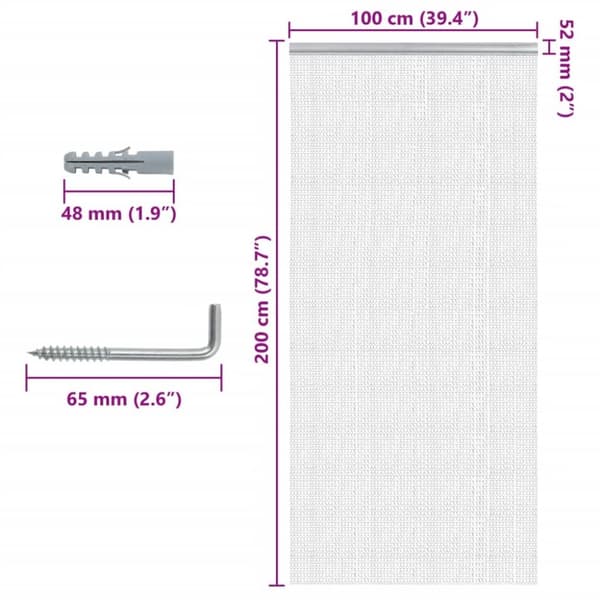 vidaXL Hyönteisverho oveen 100x200 cm alumiini