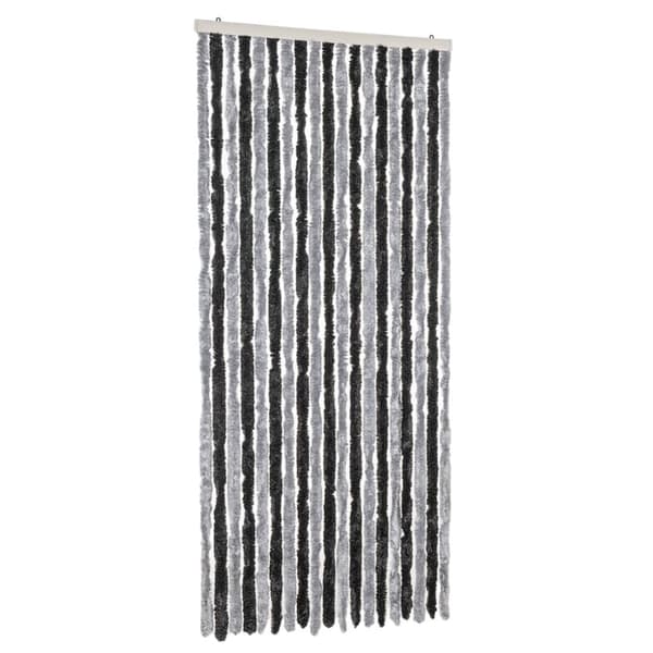 vidaXL Fluegardin grå og svart 56x200 cm chenille