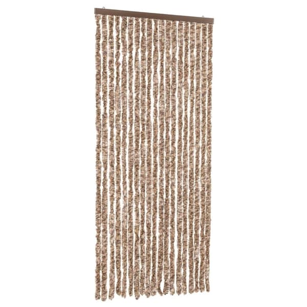 vidaXL Fluegardin beige og mørkebrun 56x200 cm chenille