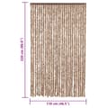 Miniatyrbild 7 av 7: Insektsgardin beige och mörkbrun 118x220 cm chenille