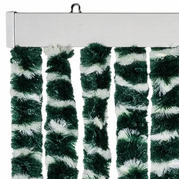 insektgardin 56x185 cm chenille grøn og hvid