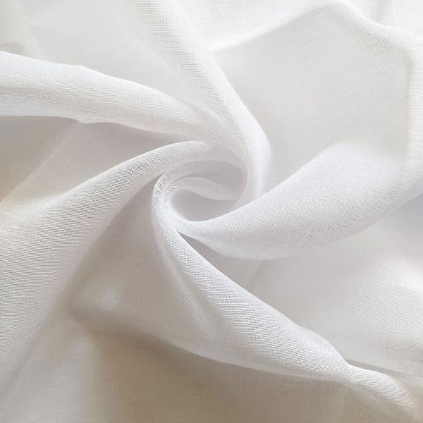 Ett par vita LINEN 60x120 cm linnegardiner, av Soleil d'Ocre