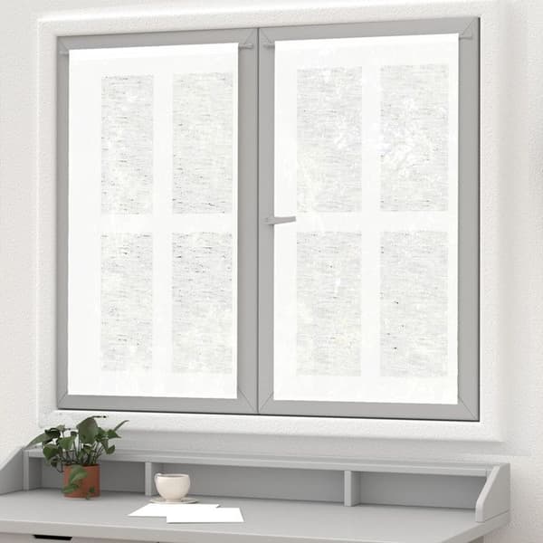 Ett par vita LINEN 60x120 cm linnegardiner, av Soleil d'Ocre