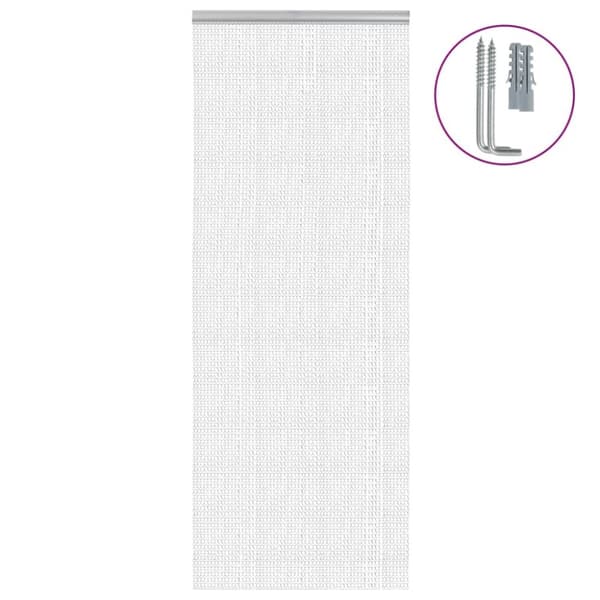 Myggdraperi för dörr 80x221 cm aluminium