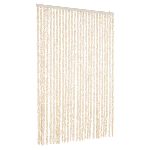 Insektsgardin beige och vit 118x220 cm chenille