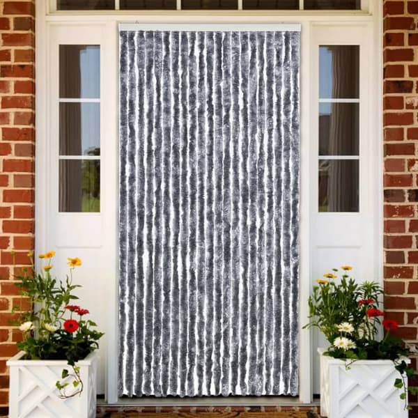 Insektsdraperi silver 90x200 cm chenille