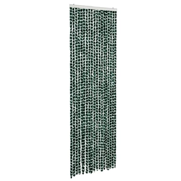 Insektsgardin grön och vit 56x200 cm chenille