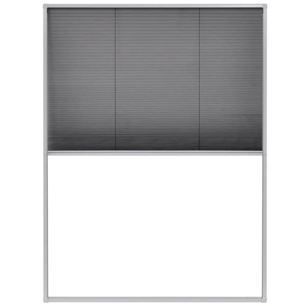 Plisserat insektsnät för fönster 60x80 cm aluminium