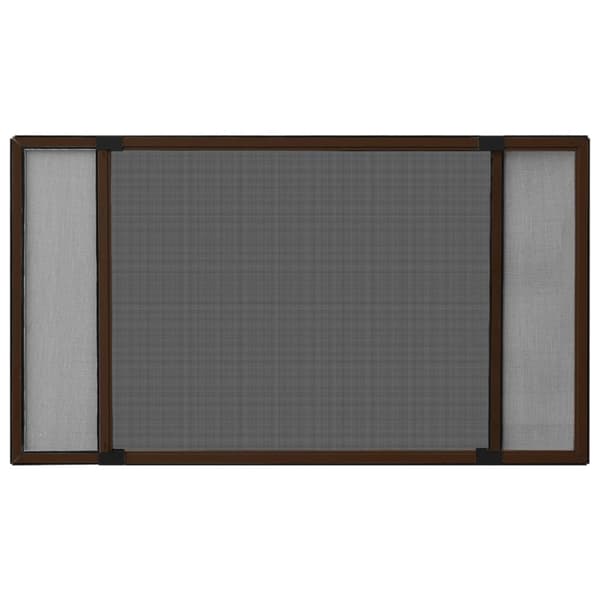 Expanderbart insektsnät för fönster brun (75-143)x50 cm