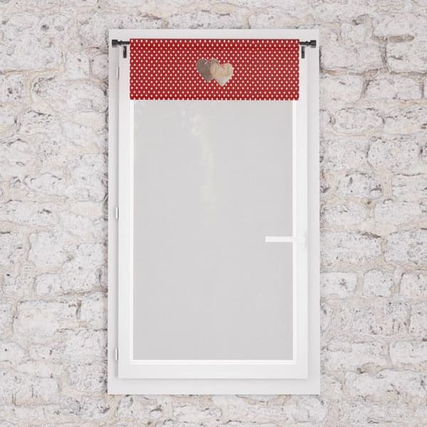 Breeze block i ren bomull 45x90 cm LOVE red, av Soleil d'Ocre