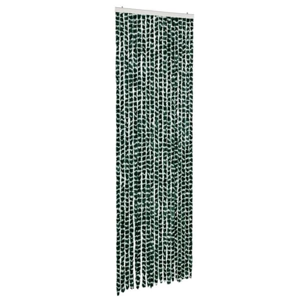 Insektsdraperi grön och vit 56x185 cm chenille