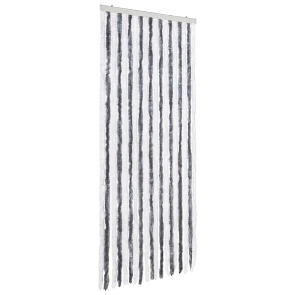 Insektsdraperi grå och vit 56x185 cm chenille