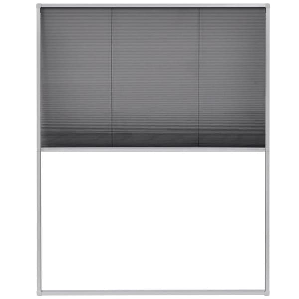 Plisserat insektsnät för fönster 80x100 cm aluminium