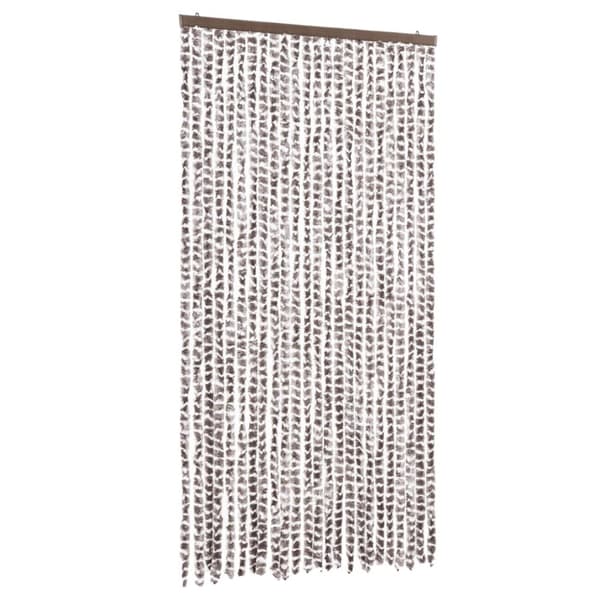 Insektsdraperi taupe och vit 100x220 cm chenille