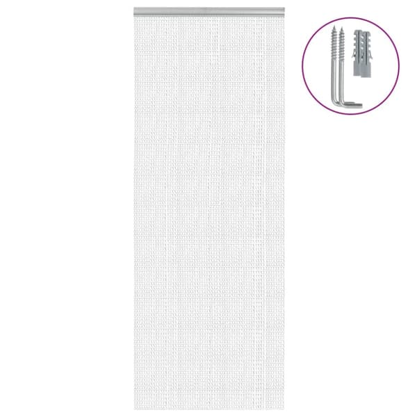 Myggdraperi för dörr 80x201 cm aluminium
