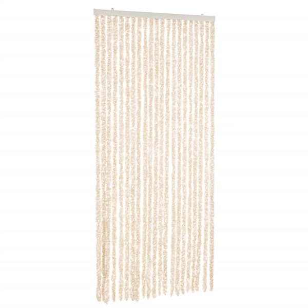 Insektsgardin beige och vit 90x200 cm chenille