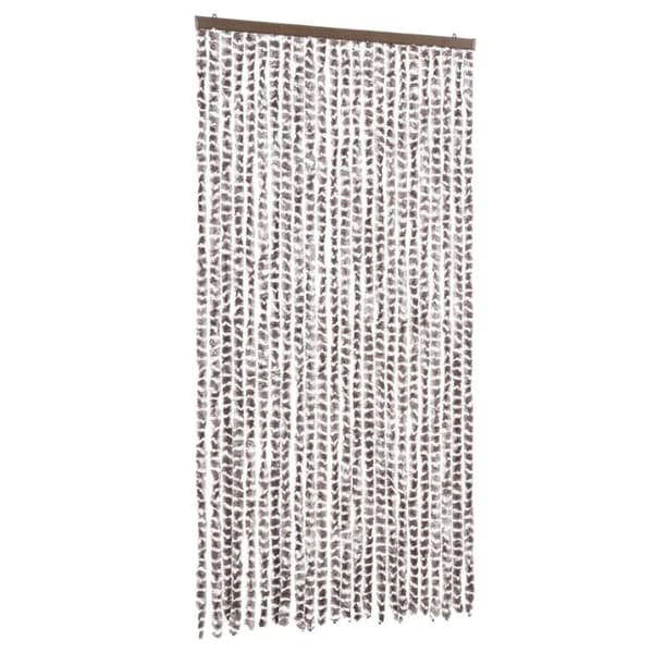 Insektsgardin taupe och vit 100x230 cm chenille