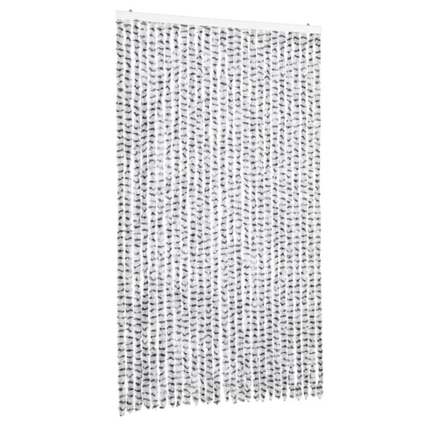 Insektsgardin ljusgrå och mörkgrå 118x220 cm chenille