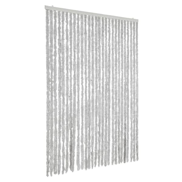 Insektsgardin grå 118x220 cm chenille