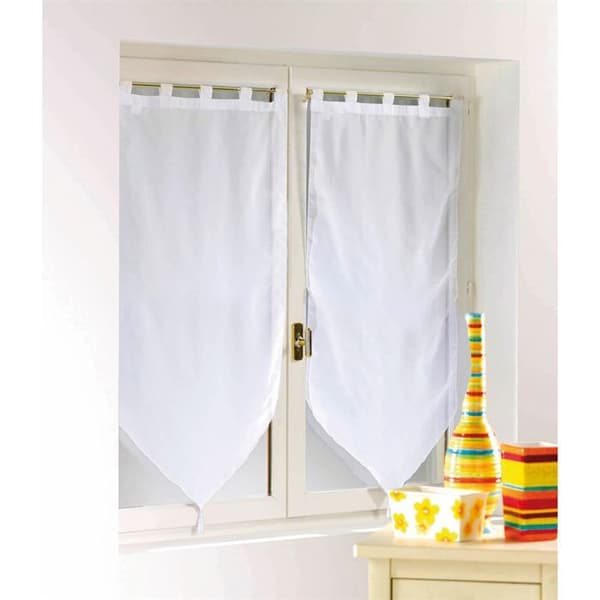 Sjal med tofsar - INREDSLÄD - Vit - 90x60 cm - Polyester - Inomhus