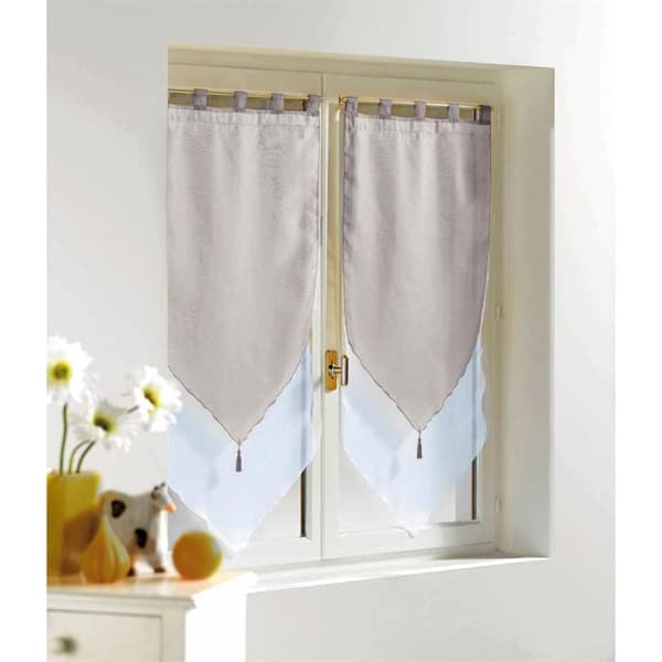 Tvåfärgade sheers - MJUK INTERIÖR - 160x60cm - Slingor - Polyester
