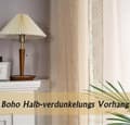 Miniatyrbillede 6 af 11: Lollanda Bohemian Woven Curtain – Retro Country Style, Dekorativt Gardin til Vinduer og Hjem