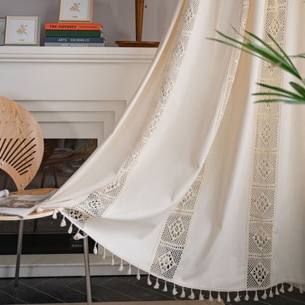 Lollanda Bohemian Woven Curtain – Retro Country Style, Dekorativt Gardin til Vinduer og Hjem