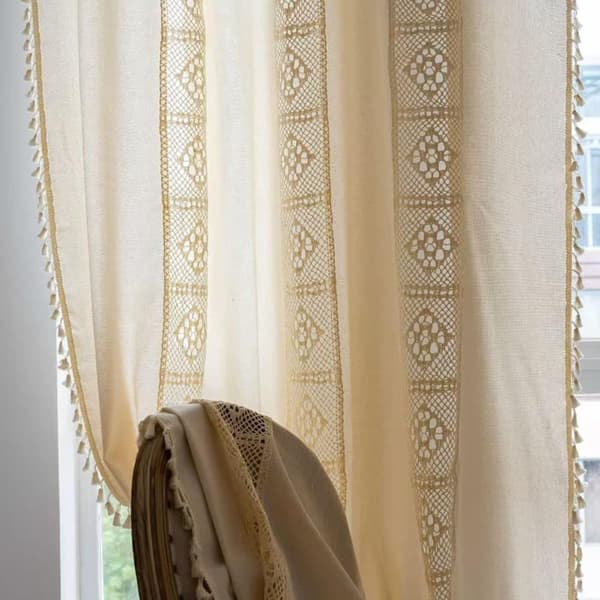 Lollanda Bohemian Woven Curtain – Retro Country Style, Dekorativt Gardin til Vinduer og Hjem