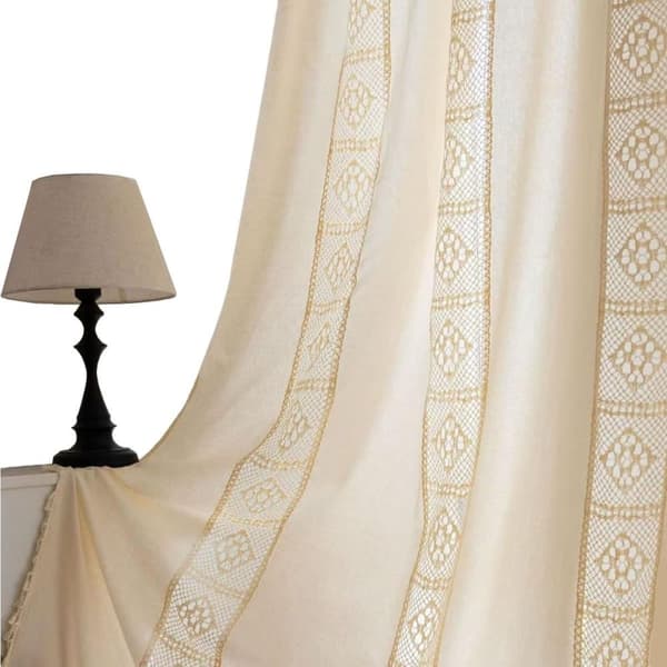 Lollanda Bohemian Woven Curtain – Retro Country Style, Dekorativt Gardin til Vinduer og Hjem 150x280cm