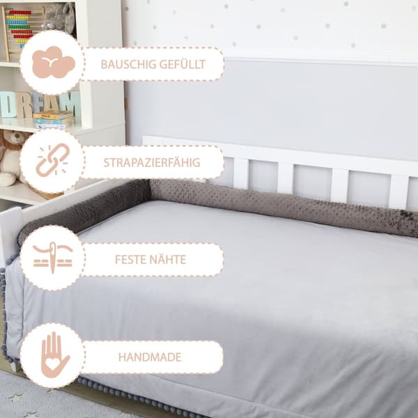 Dragstopp fönster fönstertätning dörrmatta 150 cm - dragpropp för dörr och fönster Windstopper Minky mörkgrå
