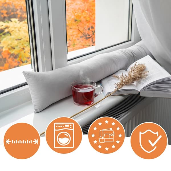 Draft Exclude Fönster eller Side Sleeper Kudde - Dekorativ Kudde Body Kudde Side Sovkudde Fönster Tätning Dörrmatta 120 cm Draft Stopper för Dörr och