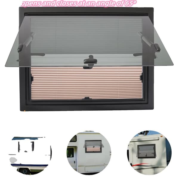 RV Push-Out Vindue, Holdbart Aluminiumlegering, Fremragende Ventilation, Forbedret Privatliv