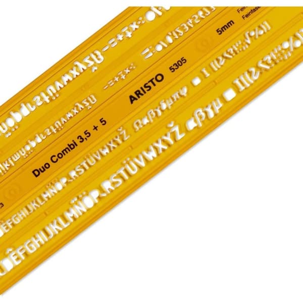 Aristo AR-5305 Brevskabelon Duo Combi 3,5/5 mm Lige Gul/Transparent