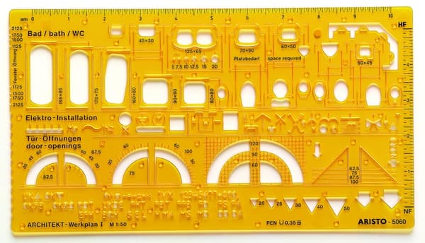 Aristo AR-5060 Arkitektkombinationsmall 1:50
