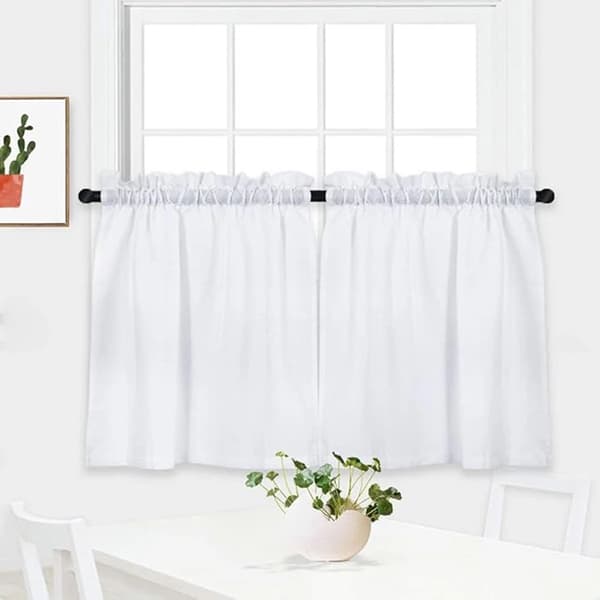 Gardiner, Våffelväv Design, Vattenavvisande, 30x24 tum Storlek,VIT, 30x30 tum