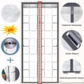 Miniatyrbild 3 av 10: Magnetisk, självlåsande, genomskinlig vindskyddande skärm utan behov av borrning – hållbar dörrgardin som skyddar mot insekter och kattklösning