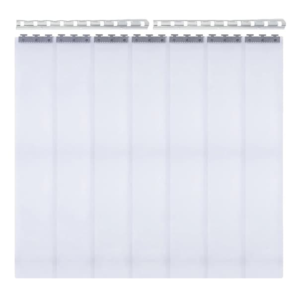 PVC-nauhaovet, 2m x 18cm per nauha, 7 kappaletta, kirkas,läpinäkyvä