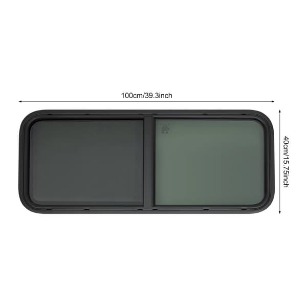 Härdat Glas RV-Fönster, Skjutdesign, Hög Integritetsskydd,1000x400mm